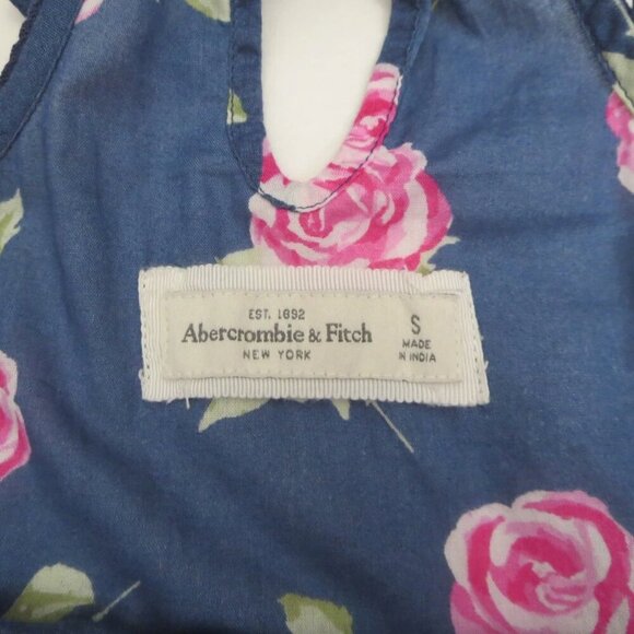 Abercrombie Womens Floral Romper Size Small Navy Blue & Pink - Picture 6 of 6